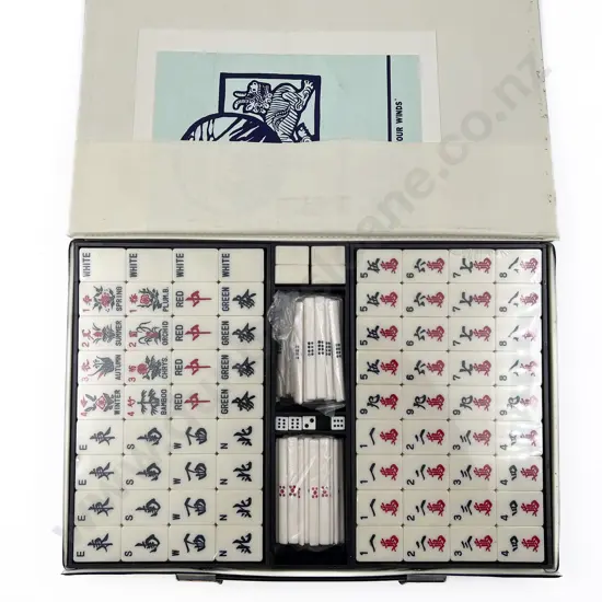 Unused Modern Plastic Mah Jong Set
