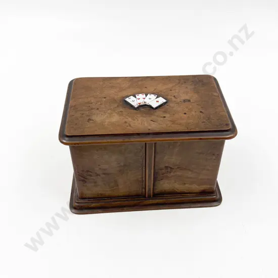 Victorian Walnut Playing Card Box