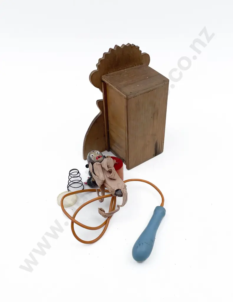 Tin Plate Inflatable Toy Monkey Cat & Wooden Money Box Image 1++