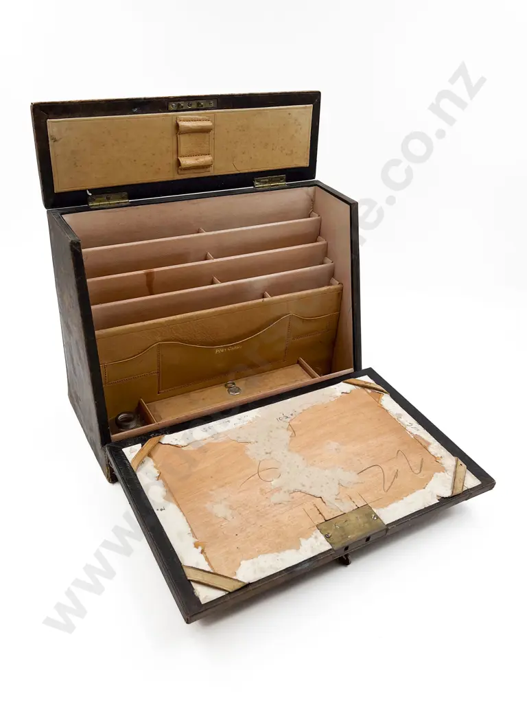 Edwardian Leather Bound Letter Writing Box Image 1++