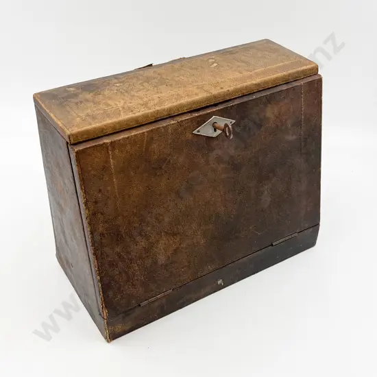 Edwardian Leather Bound Letter Writing Box