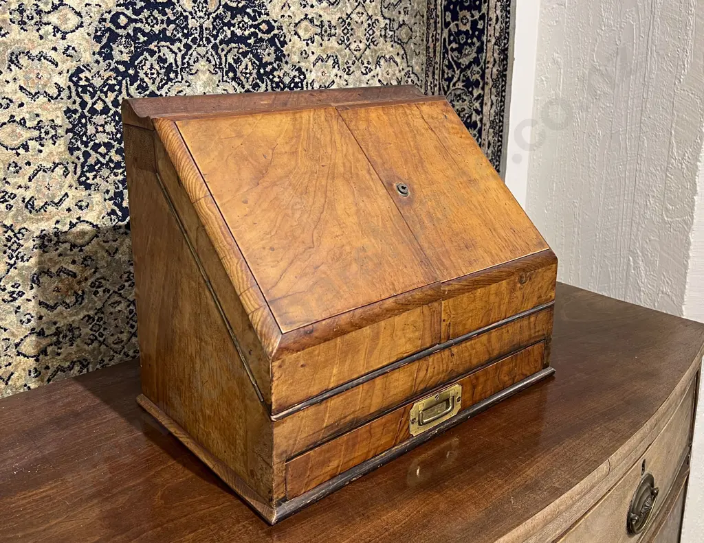 Victorian Walnut Desk Work Box Image 1++