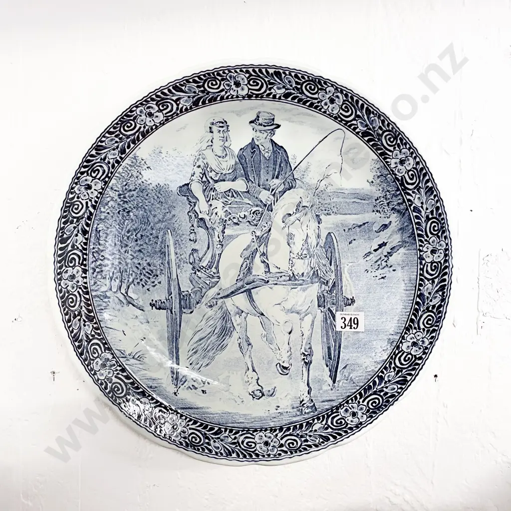 Delft Blue & White Printed Charger Image 1++