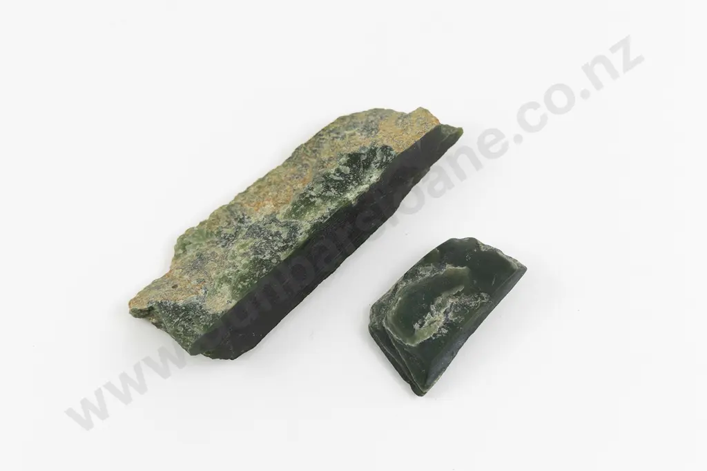 Four Small Toki with Two Pounamu Roughouts Image 1++