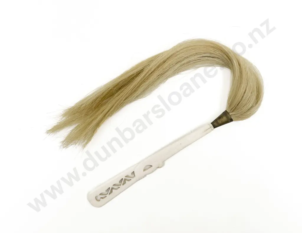 Carved Bone Horse Hair Fly Whisk Image 1++