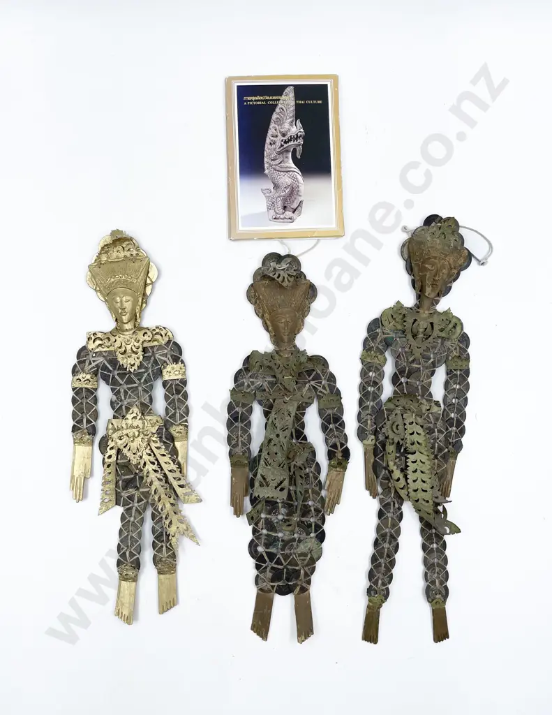 Three Vintage Asian Coin Dolls Image 1++
