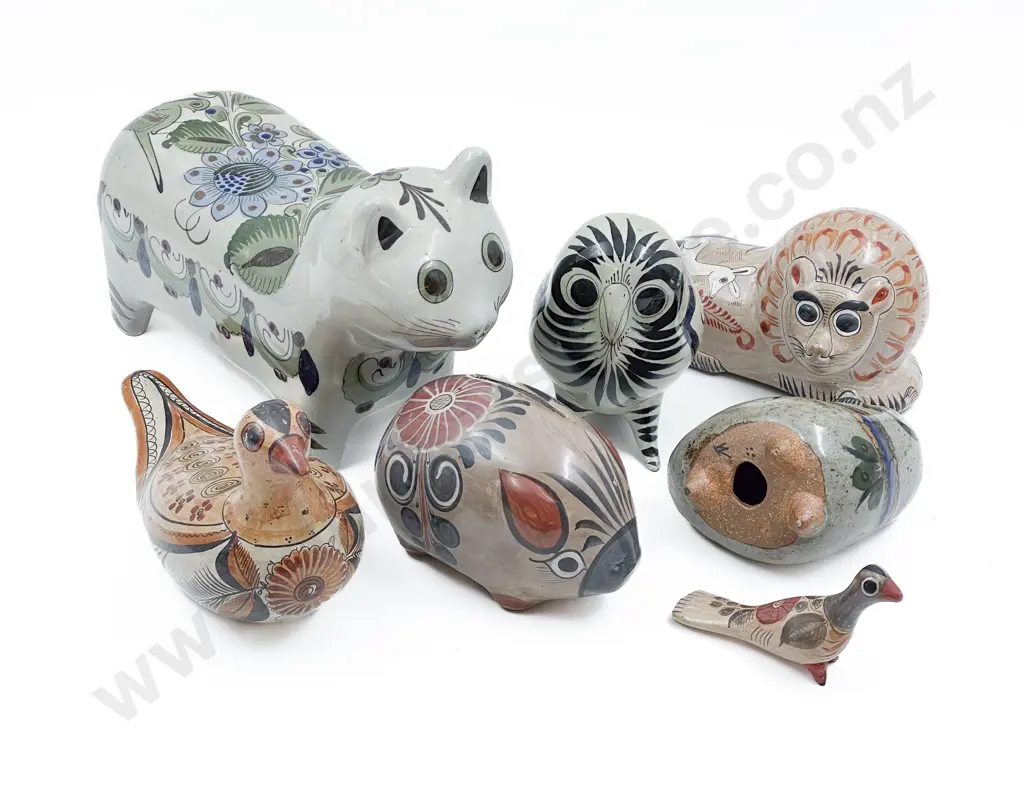 Collection Mexican Painted Pottery Animal Figures Image 1++