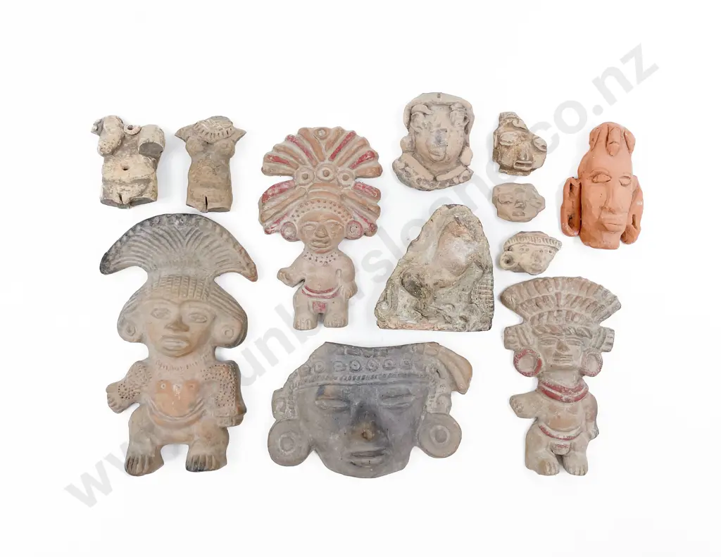 Collection of Antique & Modern Columbian  Pottery Figures Image 1++