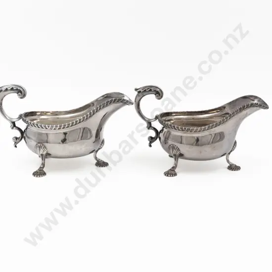 Good Quality Pair Of Edw VII S/S Gravy Boats