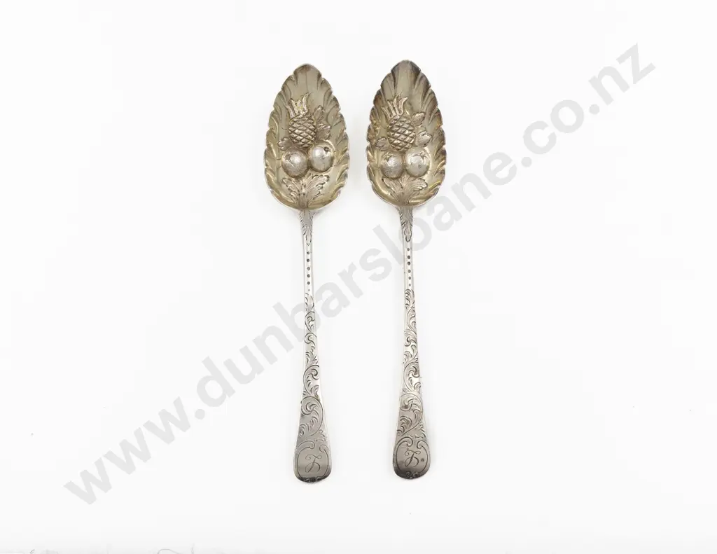 Pair Geo III S/S Berry Spoons Image 1++