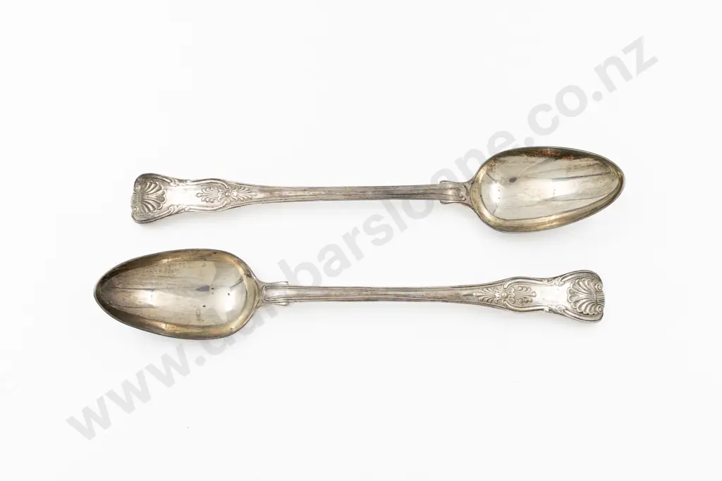 A Pair Of Wm IV S/S Basting Spoons Image 1++