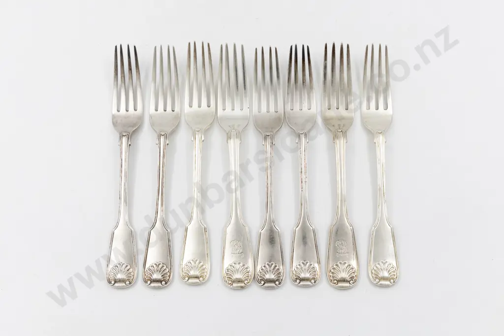 Set Of 8 Vict S/S Table Forks Image 1++