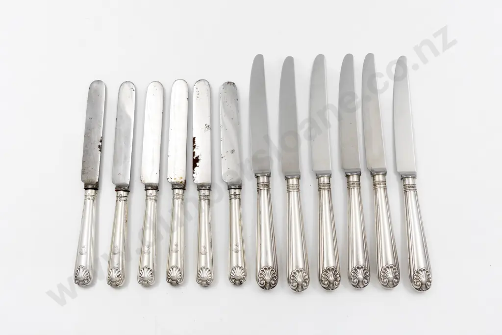 Set Of 6 S/S Handled Table Knives & 6 Matching Dessert/Butter Knives Image 1++