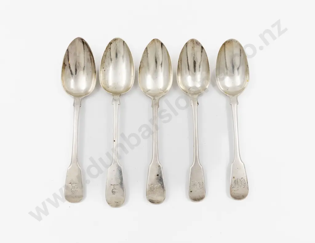 5 C19th S/S Tablespoons Image 1++