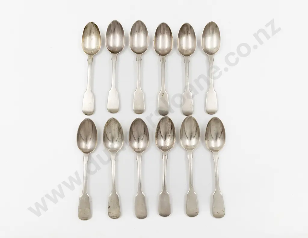 Set Of 12 Vict S/S Dessert Spoons Image 1++