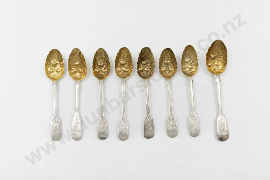 Set Of 8 Geo IV S/S Fruit Spoons Image 1++