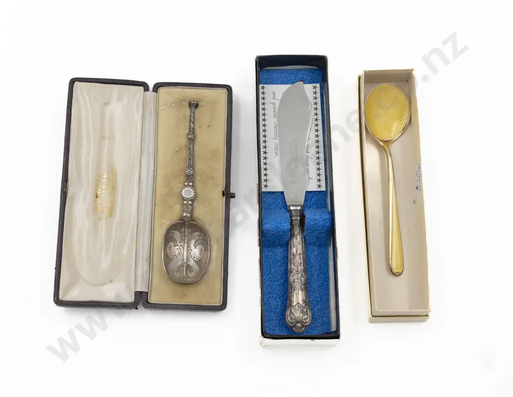 Boxed S/S & Yellow Enamel Spoon Image 1++