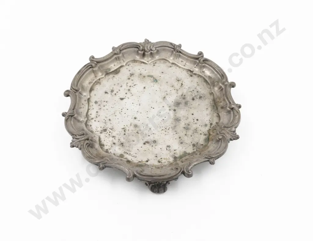 Late Vict S/S Card Tray By Mappin & Webb Image 1++