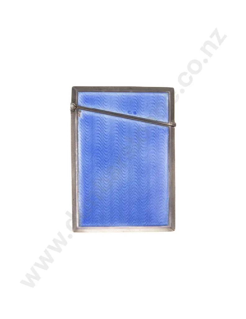 GeoV S/S and Blue Guilloche Enamel Calling Card Case Image 1++