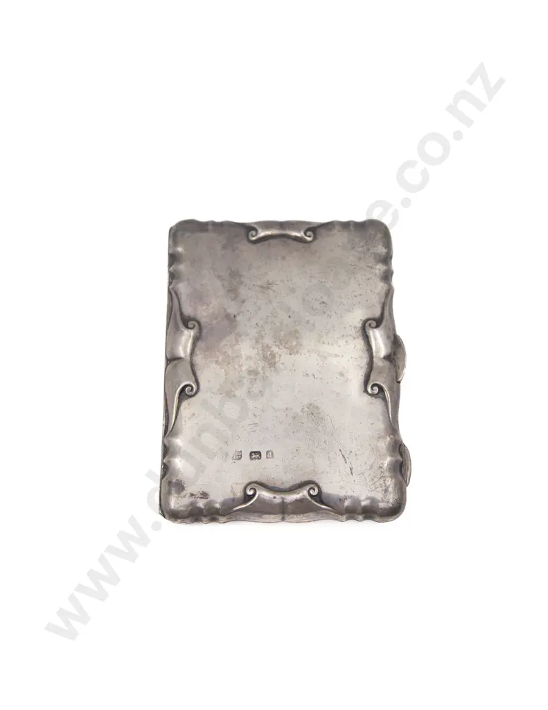 EdwVII S/S Scroll Edged Plain Calling Card/Note Pad Case Image 1++