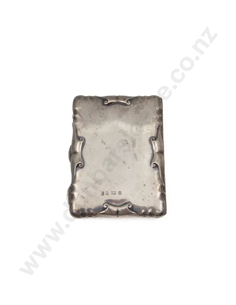 EdwVII S/S Scroll Edged Plain Calling Card/Note Pad Case Image 1++