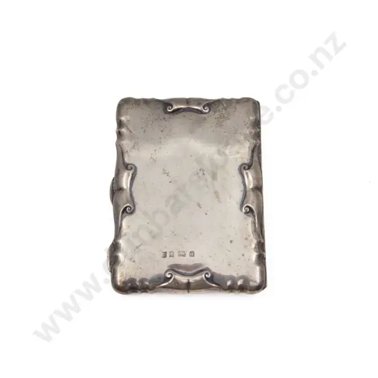 EdwVII S/S Scroll Edged Plain Calling Card/Note Pad Case