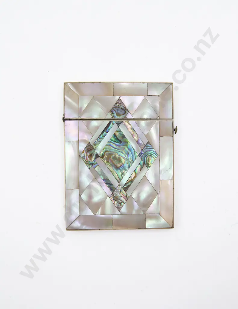 Victorian MOP and Abalone Calling Card Case Image 1++