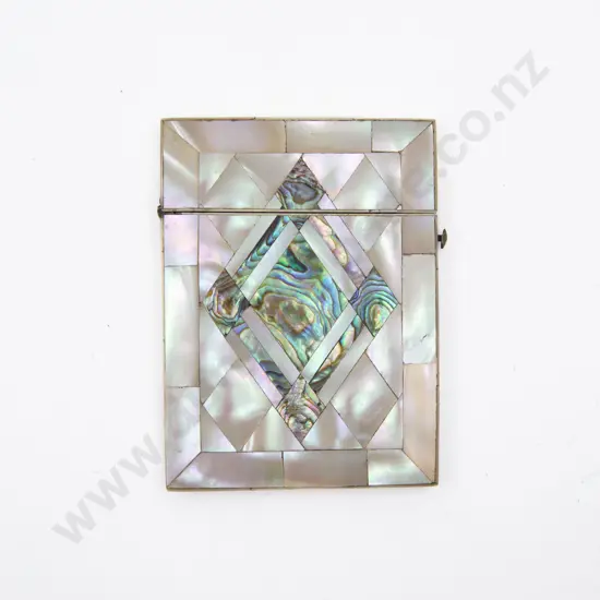Victorian MOP and Abalone Calling Card Case