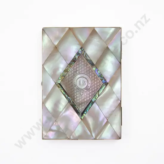 Victorian MOP and Abalone Calling Card Case
