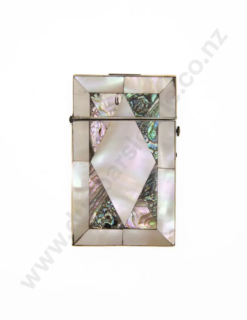 Victorian Small MOP and Abalone Calling Card Case Image 1++