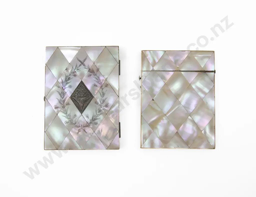 Two Victorian MOP Calling Card Cases Image 1++