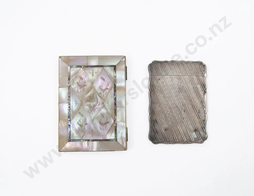 Victorian MOP Calling Card Case and S/S Case Image 1++