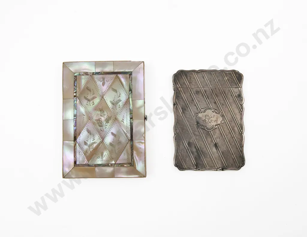 Victorian MOP Calling Card Case and S/S Case Image 1++