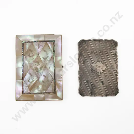 Victorian MOP Calling Card Case and S/S Case