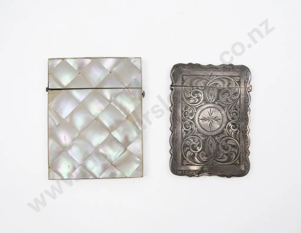 Victorian MOP Calling Card Case and S/S Case Image 1++