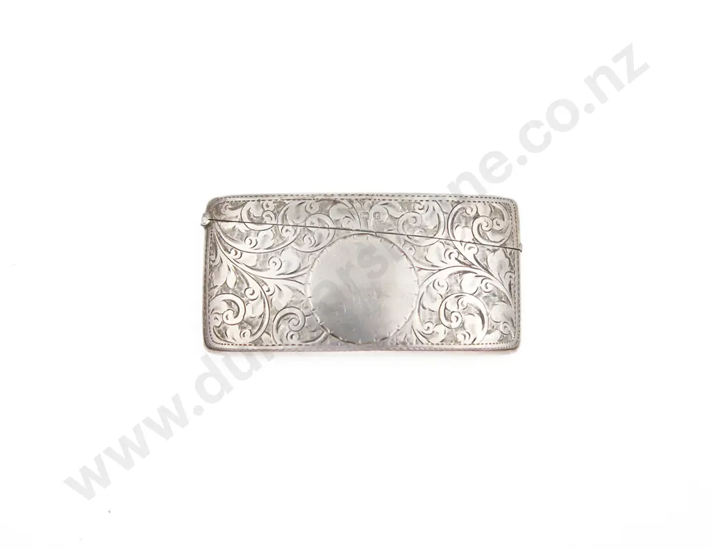 EdwVII S/S Engraved Half Height Calling Card Case Image 1++