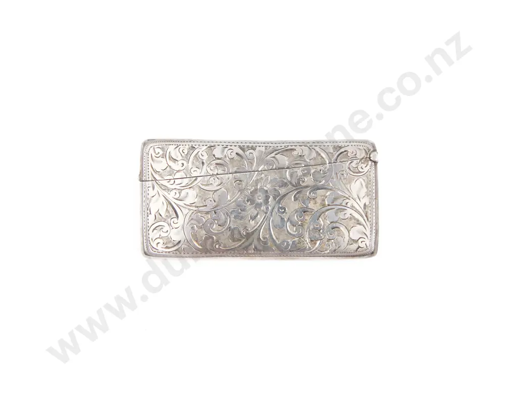 EdwVII S/S Engraved Half Height Calling Card Case Image 1++