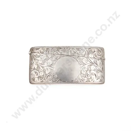 EdwVII S/S Engraved Half Height Calling Card Case