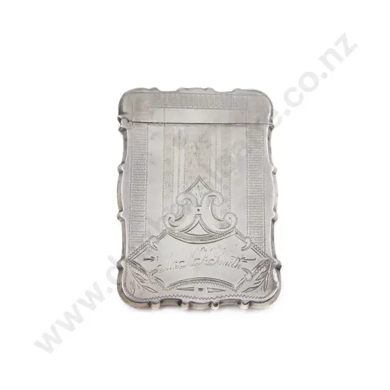 Mid C19th American '4 Coin' Silver Calling Card Case