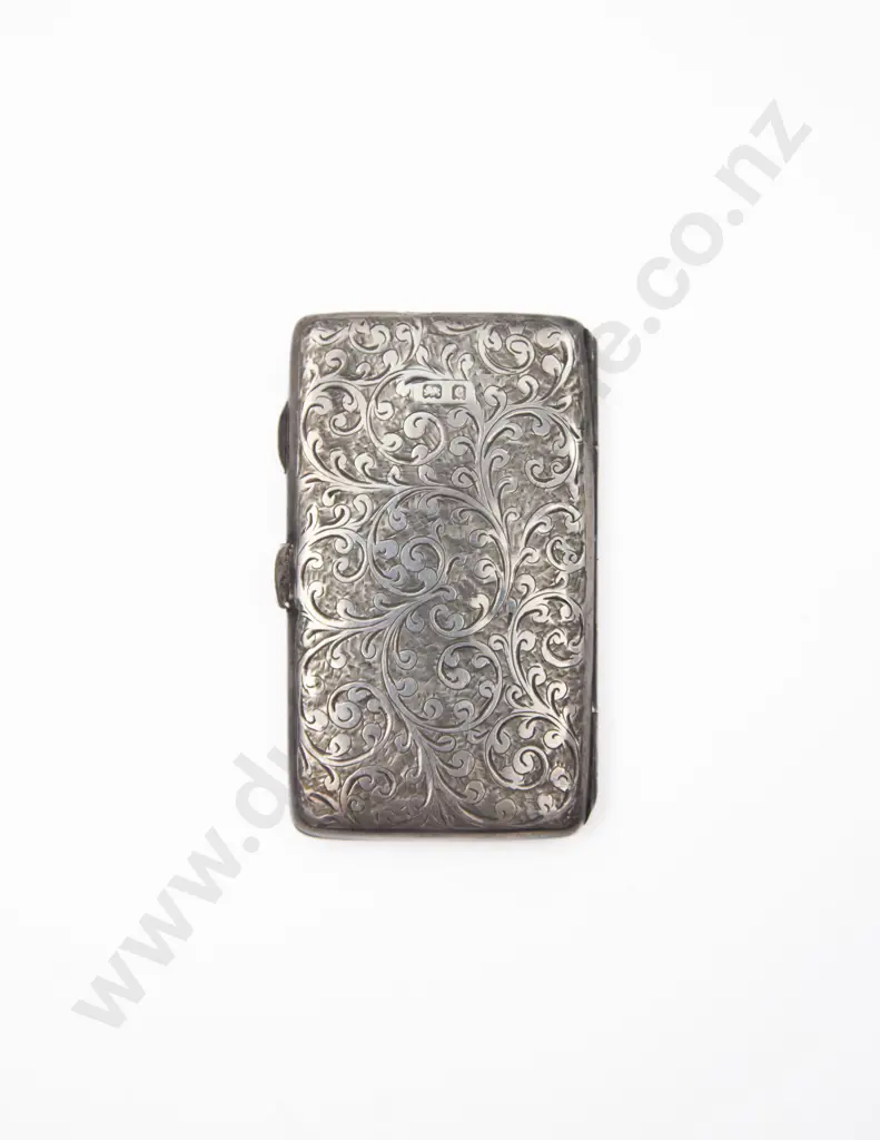 Victorian S/S All Engraved Calling Card Case Image 1++