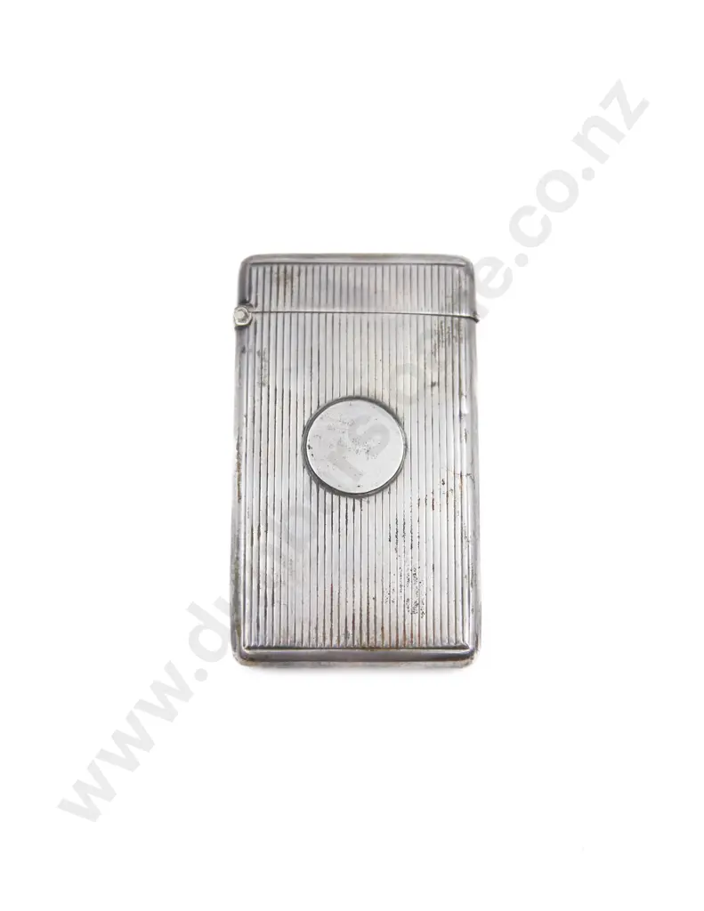 Victorian S/S Finely Ribbed Calling Card Case Image 1++