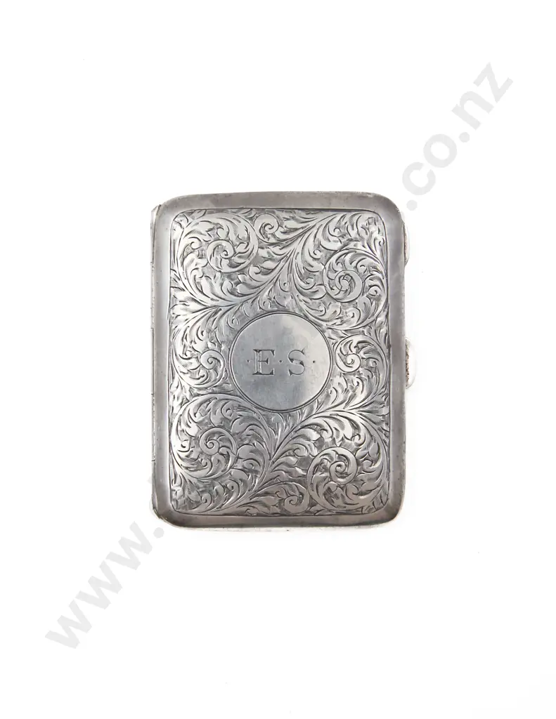 GeoV S/S All Scroll Engraved Cigarette Case Image 1++