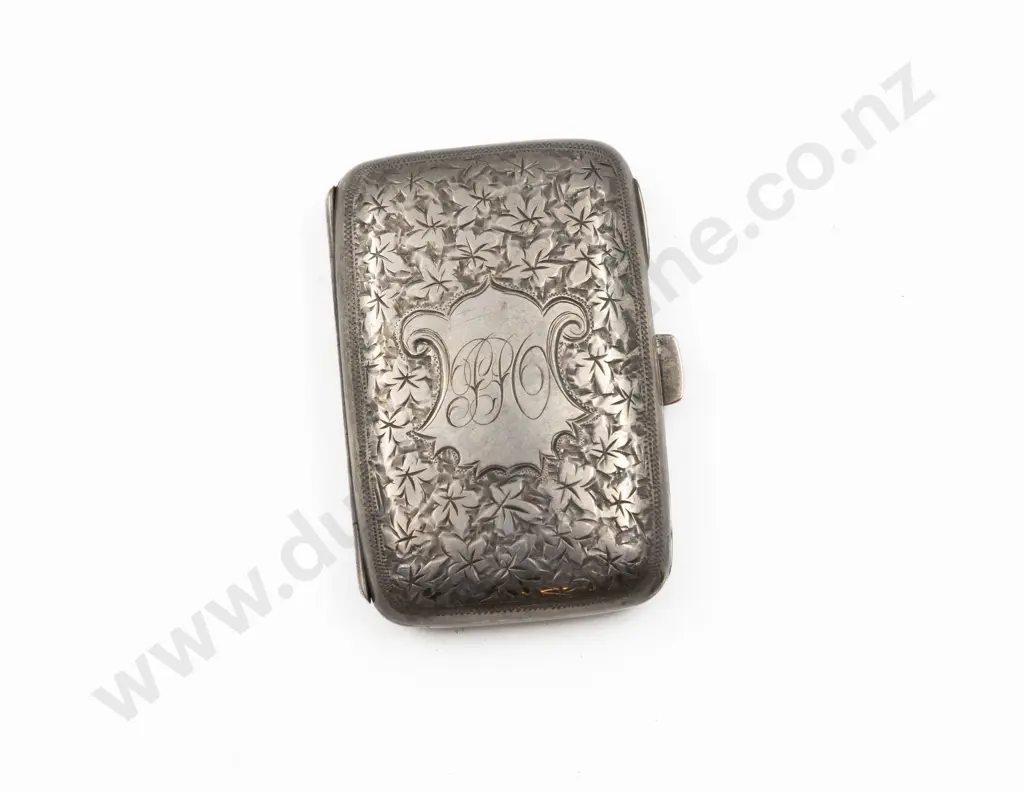 Victorian Small All Engraved S/S Cigarette Case Image 1++