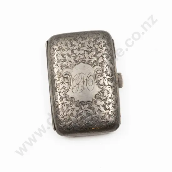 Victorian Small All Engraved S/S Cigarette Case