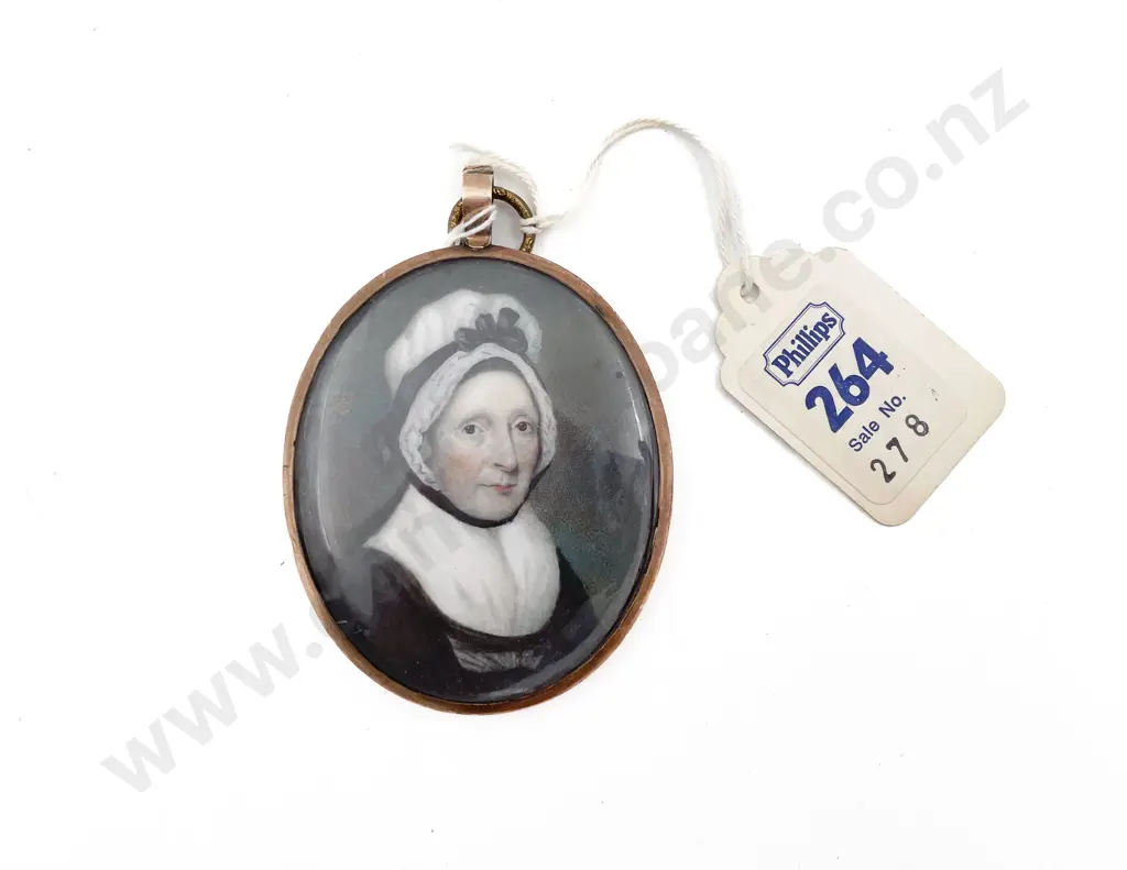 C18th Portrait Miniature of a Lady Image 1++