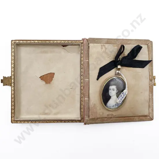 C18th Small Portrait Miniature of a Lady