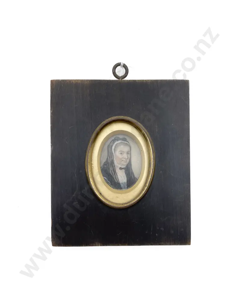 C18th Small Portrait Miniature of a Lady Image 1++