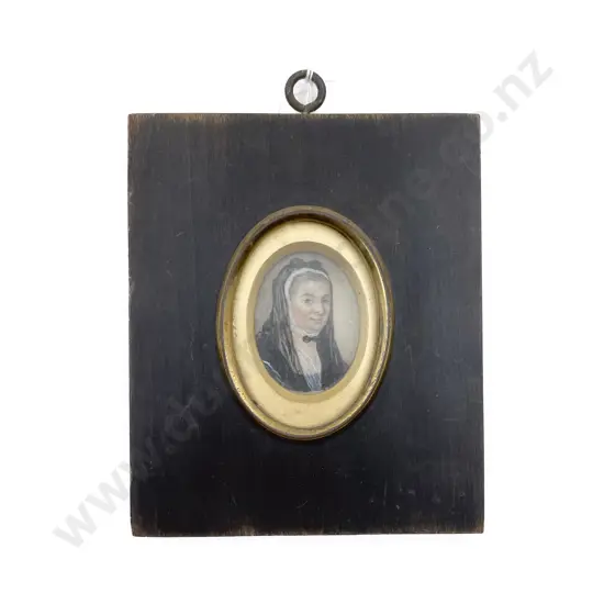 C18th Small Portrait Miniature of a Lady