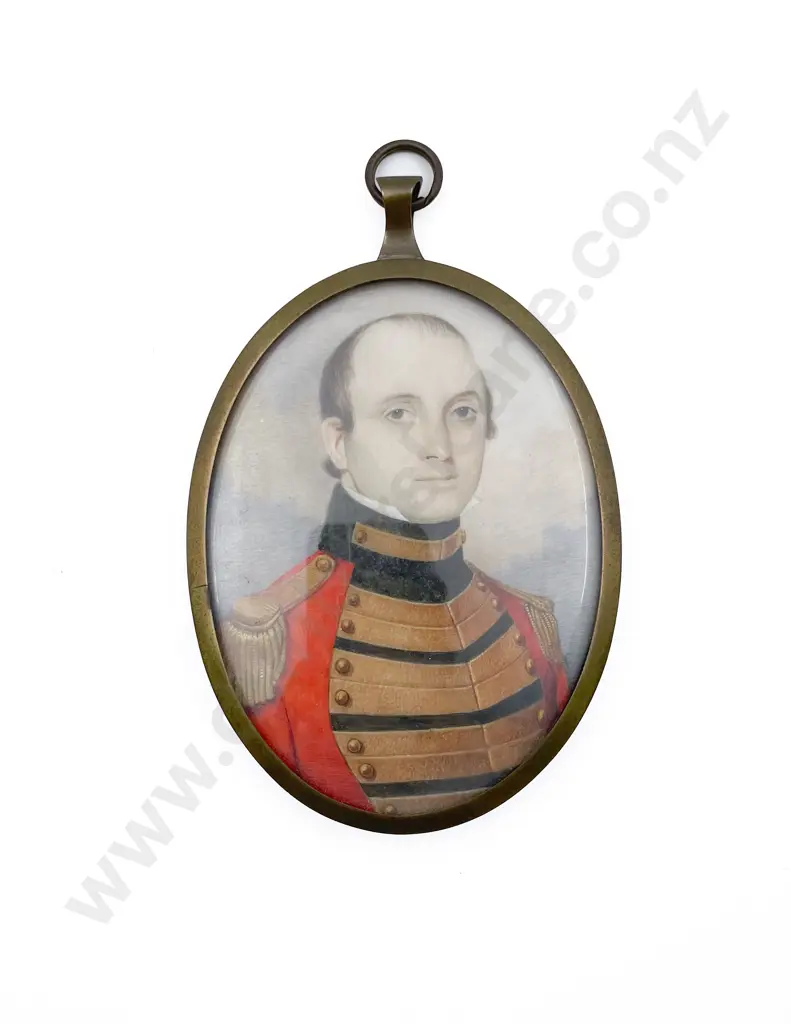 Early C19th Portrait Miniature of a Military Artillery Officer Image 1++
