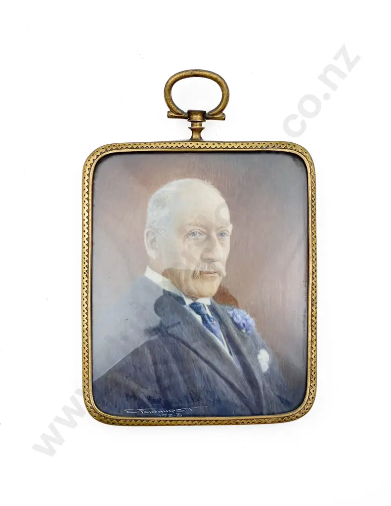 Early C20th Portrait Miniature of a Gentleman Image 1++